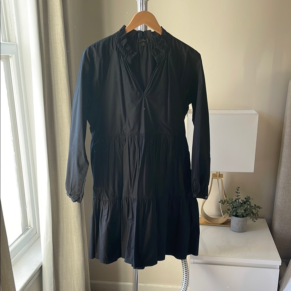 J. Crew Black Tiered Dress